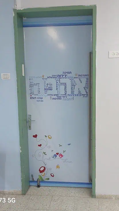 חידוש דלתות, חיפוי עם מדבקה